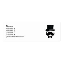 Top Hat and Mustache Business Card Templates