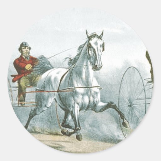 TOP Horse Poetry Round Stickers