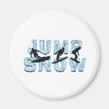 TOP Jump Snow Refrigerator Magnets