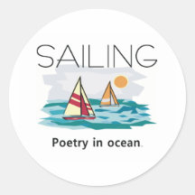 TOP Sailing, Poetry in Ocean Stickers