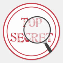 Top Secret Party Sticker