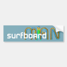 TOP Surfboard Man Bumper Sticker