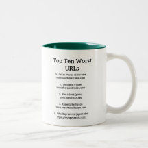Top Ten Worst URLs Coffee Mugs