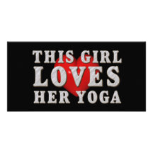 TOP This Girl Loves Yoga Customized Photo Card
