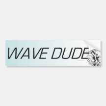 TOP Wave Dude Bumper Stickers