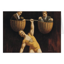 TOP Weightlifting Old School Greeting Card