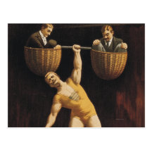 TOP Weightlifting Old School Post Card