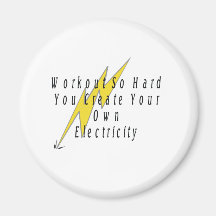 TOP Workout Electricity Refrigerator Magnet