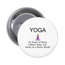TOP Yoga Slogan Pinback Button