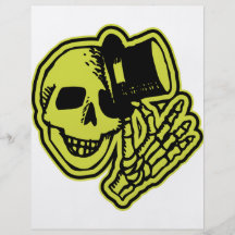 Tophat Skull Yellow Custom Flyer