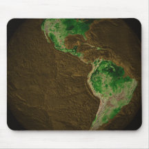 Topographic Map of Earth Mousepads