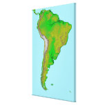 Topographic view of South America Gallery Wrap Canvas