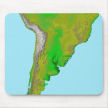 Topographic view of South America Mousepads