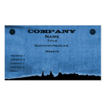 Torn Paper Business Card, Blue
