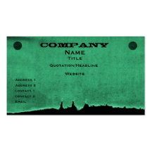 Torn Paper Business Card, Green