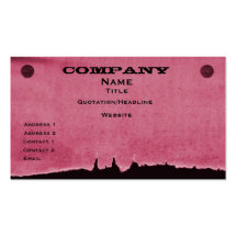 Torn Paper Business Card, Pink