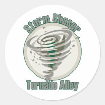 Tornado Alley Round Stickers