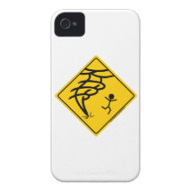 Tornado Warning Sign iPhone 4 Case-Mate Case