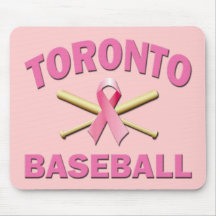 TORONTO BASEBALL PINK RIBBON MOUSEPAD
