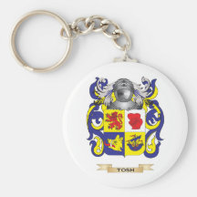 Tosh Family Crest (Coat of Arms) Keychain