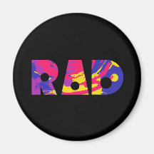 Totally 80s rad fridge magnet