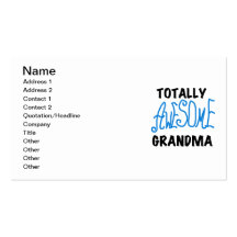 Totally Awesome Grandma - Blue Tshirts and Gifts Business Card Templates