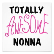 Totally Awesome Nonna Pink T-shirts and Gifts Personalized Announcement