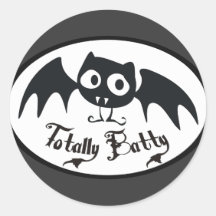 Totally Batty Round Sticker