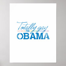 Totally Gay for Obama Faded.png Poster