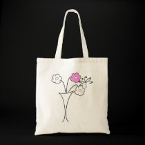 Tote Bag  Flower and Butterfly Modern Design bags