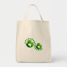 Tote Grocery  Bag - Go Green