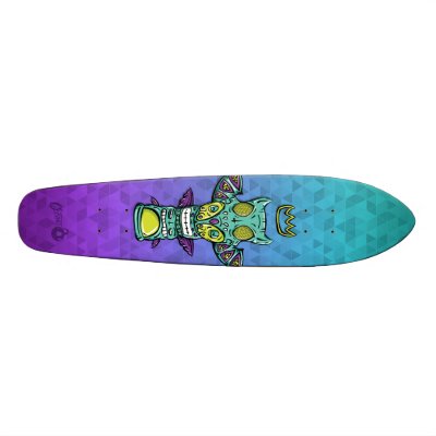 Totem King Turquoise/Purple Skate Deck! by cecartdesign