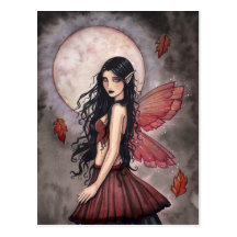 Touch of Autumn Fairy Postcard