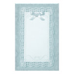 Touch of Lace - Blue Customized Stationery