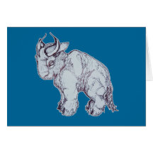 "Tough Guy" Cute Birthday Bison Card