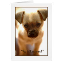 tough_puppy  greeting card