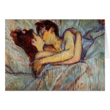 Toulouse-Lautrec In Bed The Kiss Greeting Card