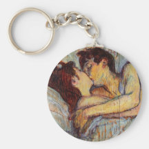 Toulouse-Lautrec In Bed The Kiss Keychain