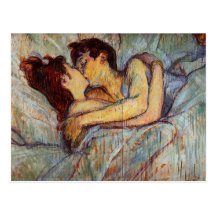 Toulouse-Lautrec In Bed The Kiss Post Cards