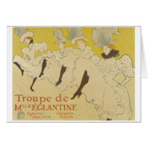 Toulouse Lautrec- La Troupe de Mlle Eglantine 1895 Cards