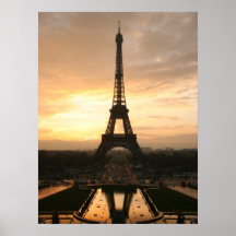 Tour eiffel at sunrise from the trocadero print