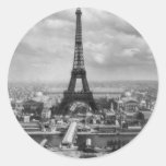 Tour Eiffel Pegatina Redonda