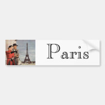 Tourists Travelling Paris Sightseeing Eiffel Tower Bumper Sticker