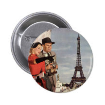 Tourists Travelling Paris Sightseeing Eiffel Tower Pins
