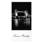 Tower Bridge at night Customized Photo Card