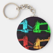 Tower Bridge Collage Keychain