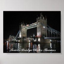 Tower Bridge London at Night Print