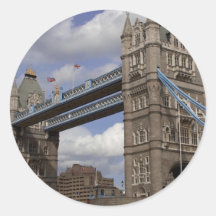 Tower Bridge- London, England Round Stickers