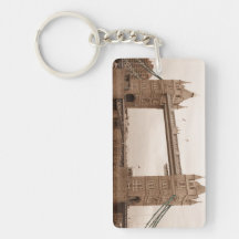 Tower Bridge Rectangular Acrylic Key Chains