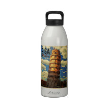 Tower Of Pisa ltaly Reusable Water Bottle